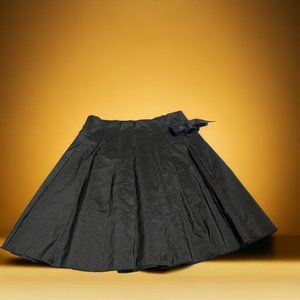 ATELIER‎ Black Pleated A Line  Wrap Skirt